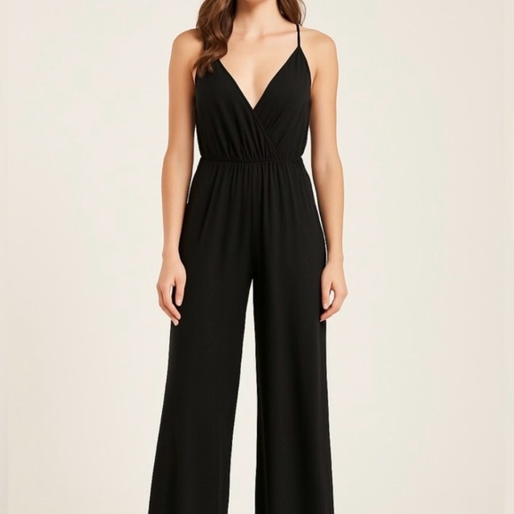 silence + noise Pants - Urban Outfitters Silence + Noise Black Jumpsuit
